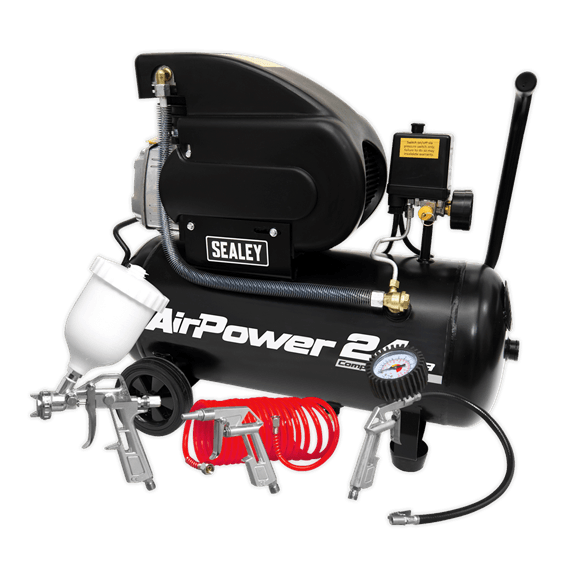 Sealey SAC2420APK – 2hp, 24litre Compressor & Accessories